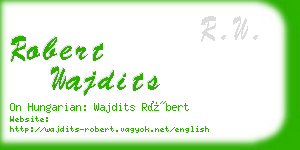 robert wajdits business card